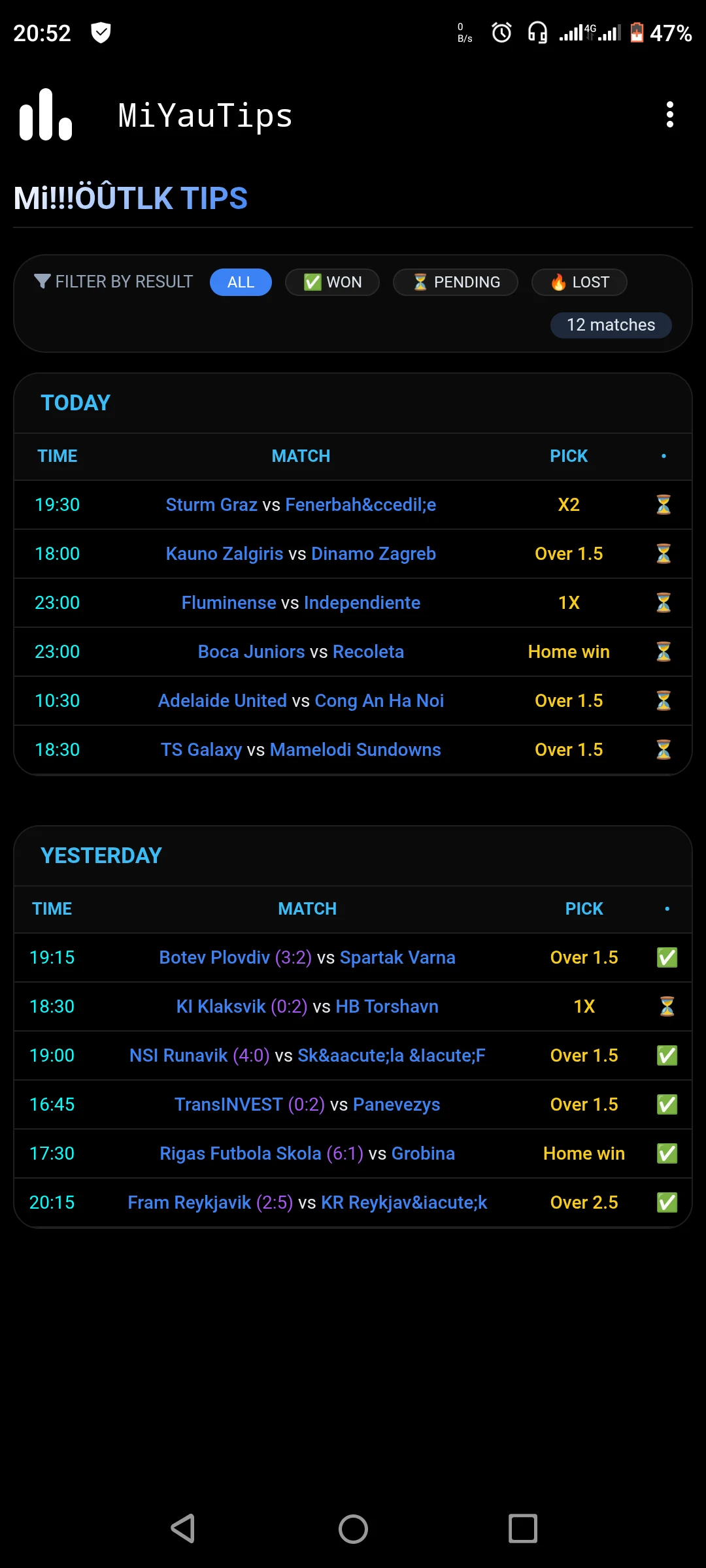 MiYauTip:Football Betting Tips screenshot