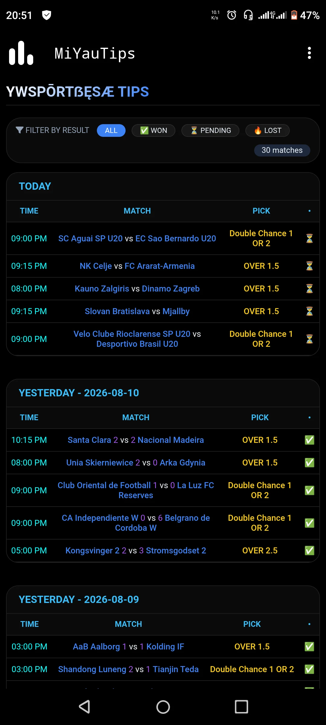 MiYauTip:Football Betting Tips screenshot