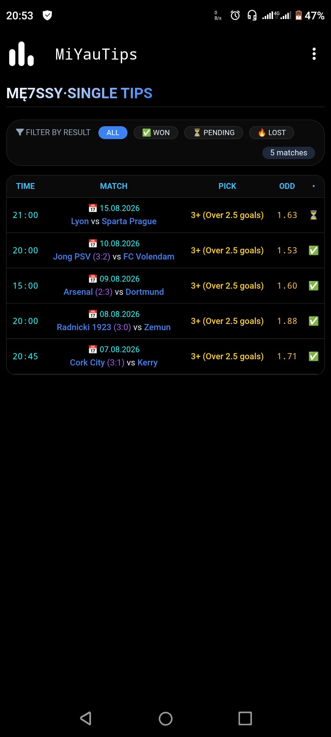MiYauTip:Football Betting Tips screenshot