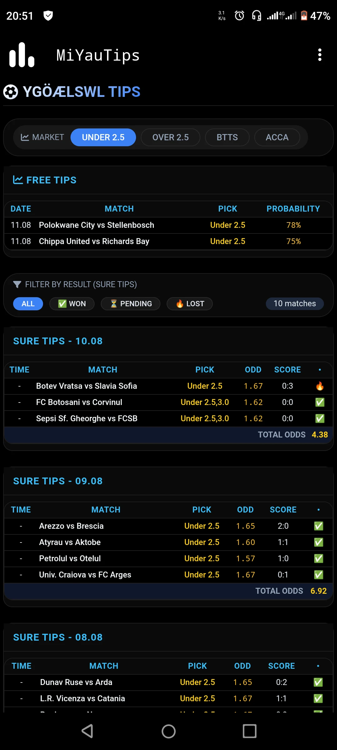 MiYauTip:Football Betting Tips screenshot